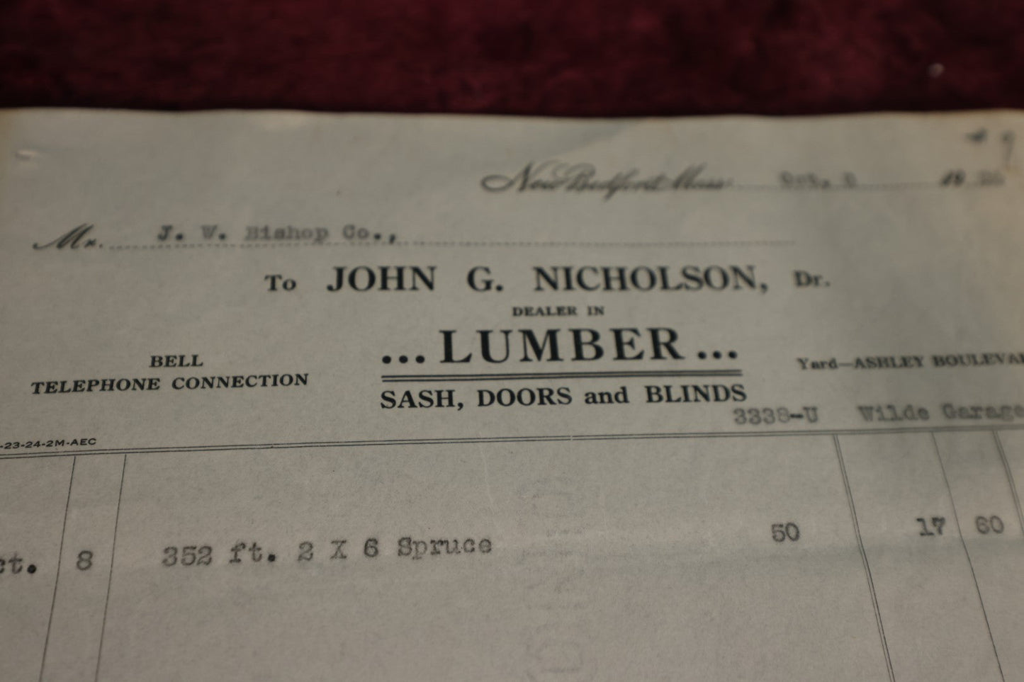 Lot 144 - Ephemera Lot - Grouping of 15 Plus Vintage And Antique Letter Heads, Including Kelloggs, Folgers, Hardware Stores, Lumber, And More