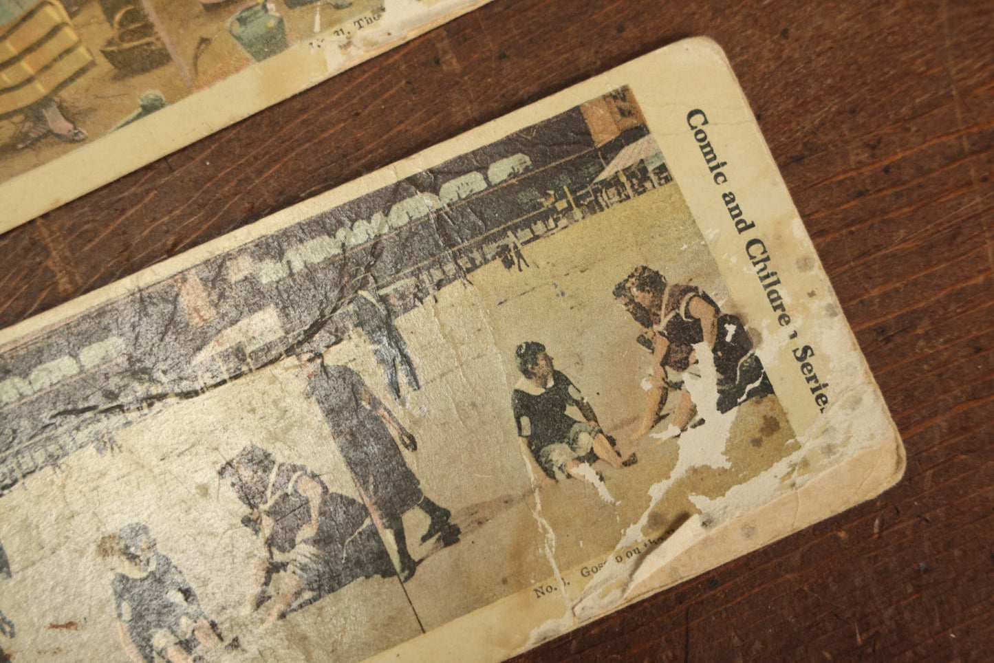 Lot 102 - Grouping Of Sixteen Antique Comical And Other Stereo Cards, Many Hand Painted, Late 19th Century