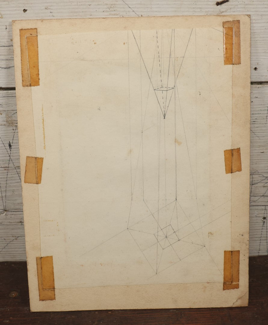 Lot 096 - Vintage Original Pencil Drawing Of Alcázar Of Segovia, Medieval Castle In Segovia Spain, After Henry Percy Huggill, Signed J.E.B. 1940, In Mat