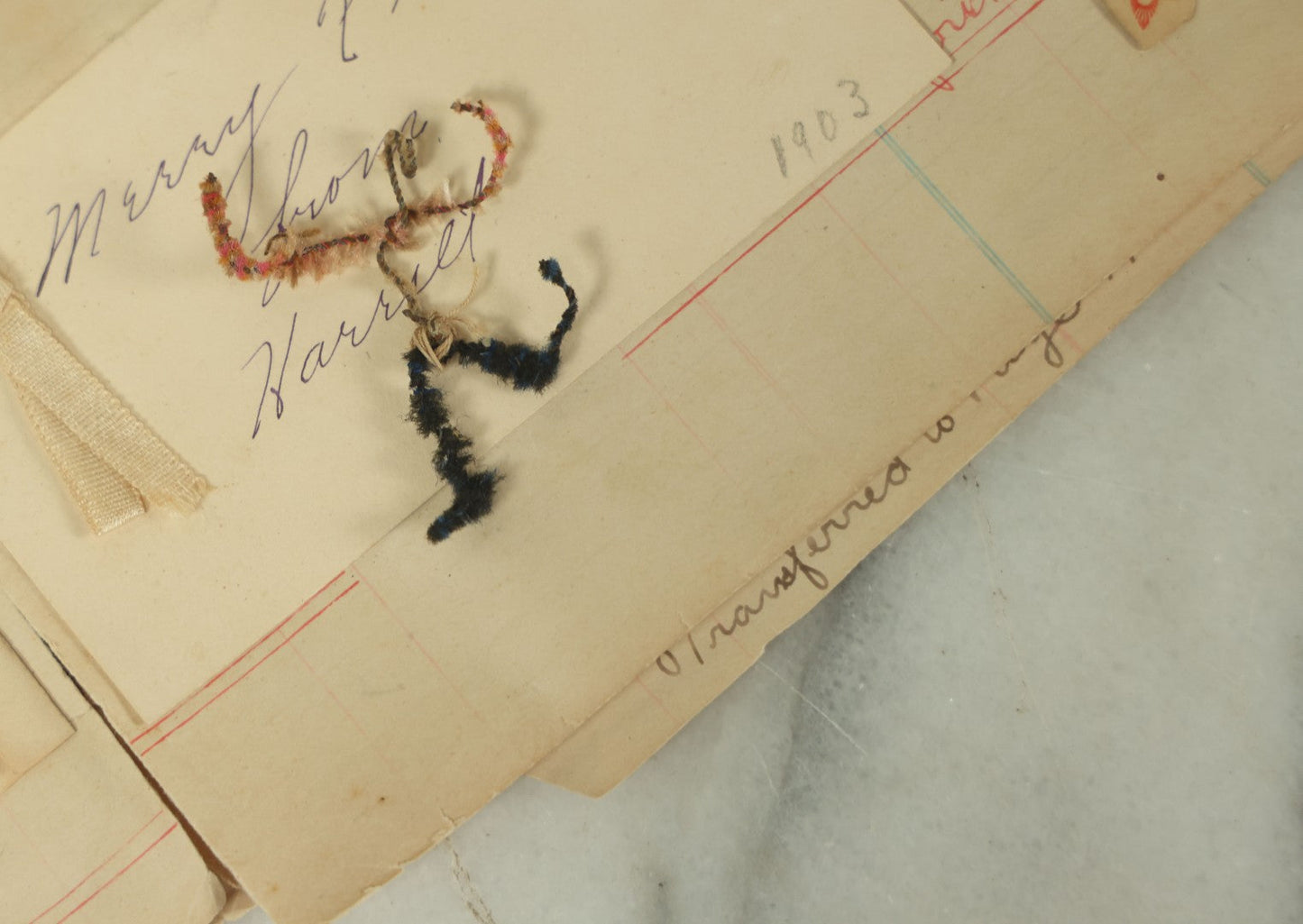 Lot 098 - Antique Victorian Scrapbook With Unique Pieces Including Letters, Theater And Event Programs, A Small Wire Doll, Flora, And More, As Found