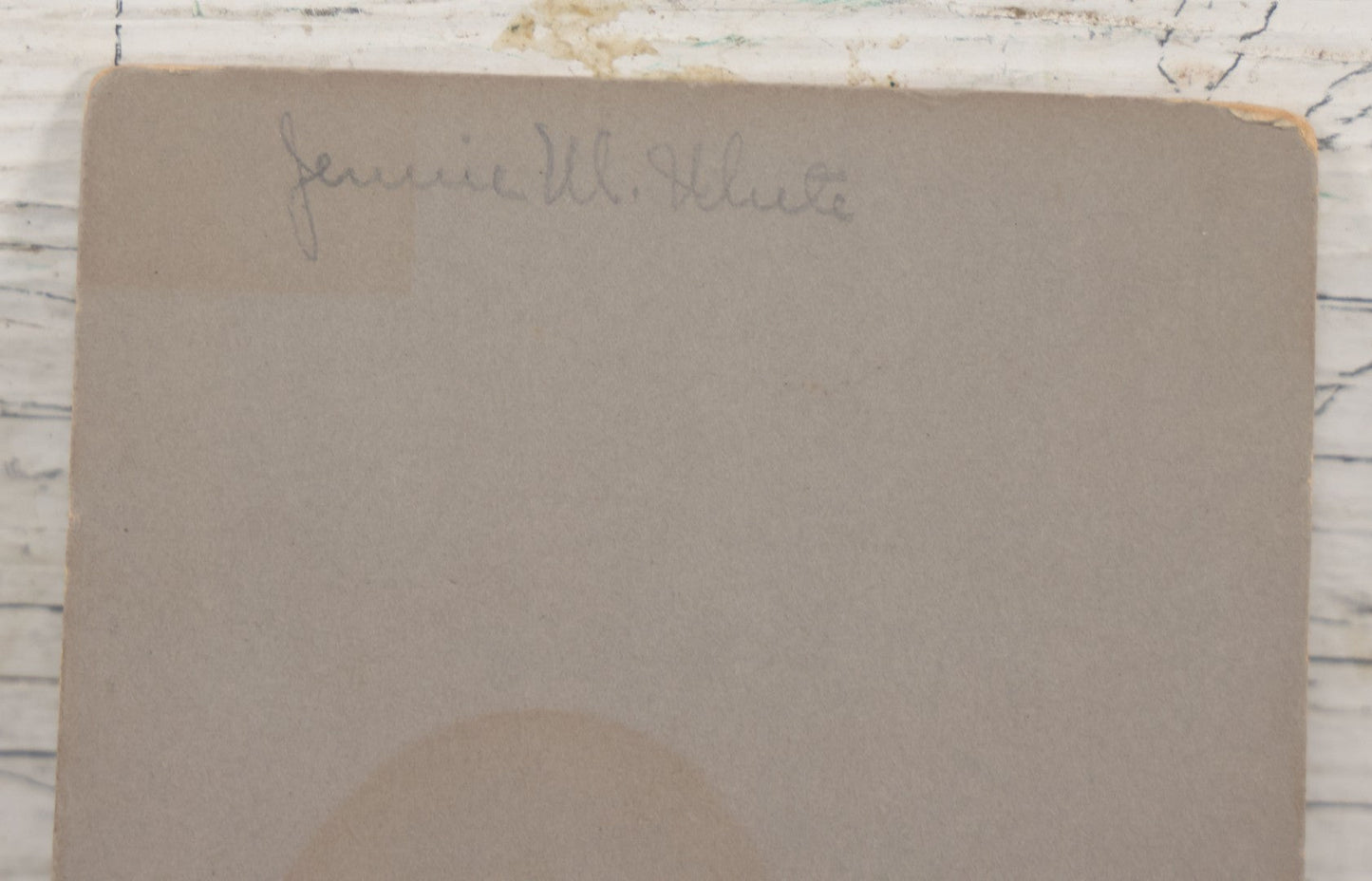 Lot 108 - Antique Boarded Photo Of A Young Woman In A Crown Holding A Silvery Foil Covered Paddle, Unknown Occasion