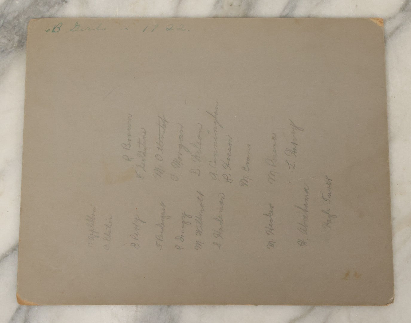 Lot 136 - Antique Boarded Photograph Of School Children Identified As The 6-B Girls, Participating In Celebration Of Italian History And Culture, With Many Hand Painted Signs, Full Identifications On Verso, Dated 1922