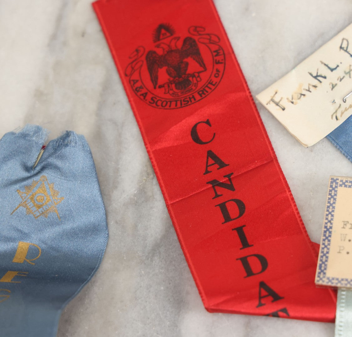 Lot 126 - Grouping Of Sixteen Vintage Freemasons Masonic Ribbons And Badges, Mostly From Grand Lodge Of Washington, Circa 1930-1950