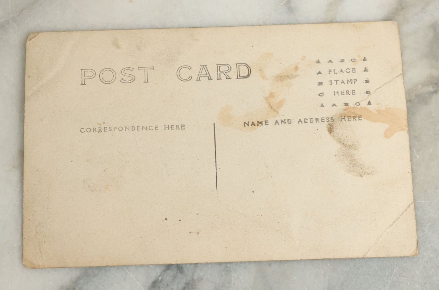 Lot 090 - Antique Real Photo Postcard R.P.P.C. Of Two Men Posing On Paper Moon Backdrop, One Man Identified As Art Anschutz