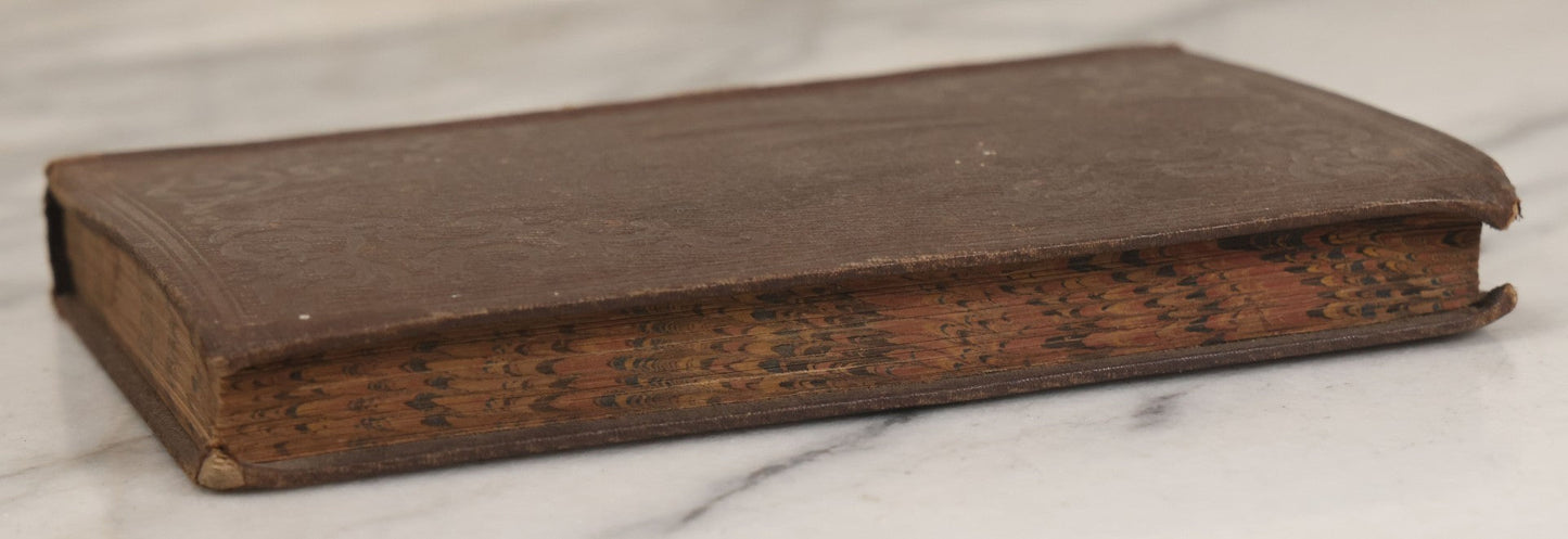 Lot 106 - "Outlines Of Physical Geography" Antique Geography Book By George W. Fitch, Illustrated With Six Maps And Numerous Engravings, Fourth Large Edition, With Marbled Fore-Edge, J.H. Colton And Company, Publishers, New York, 1856