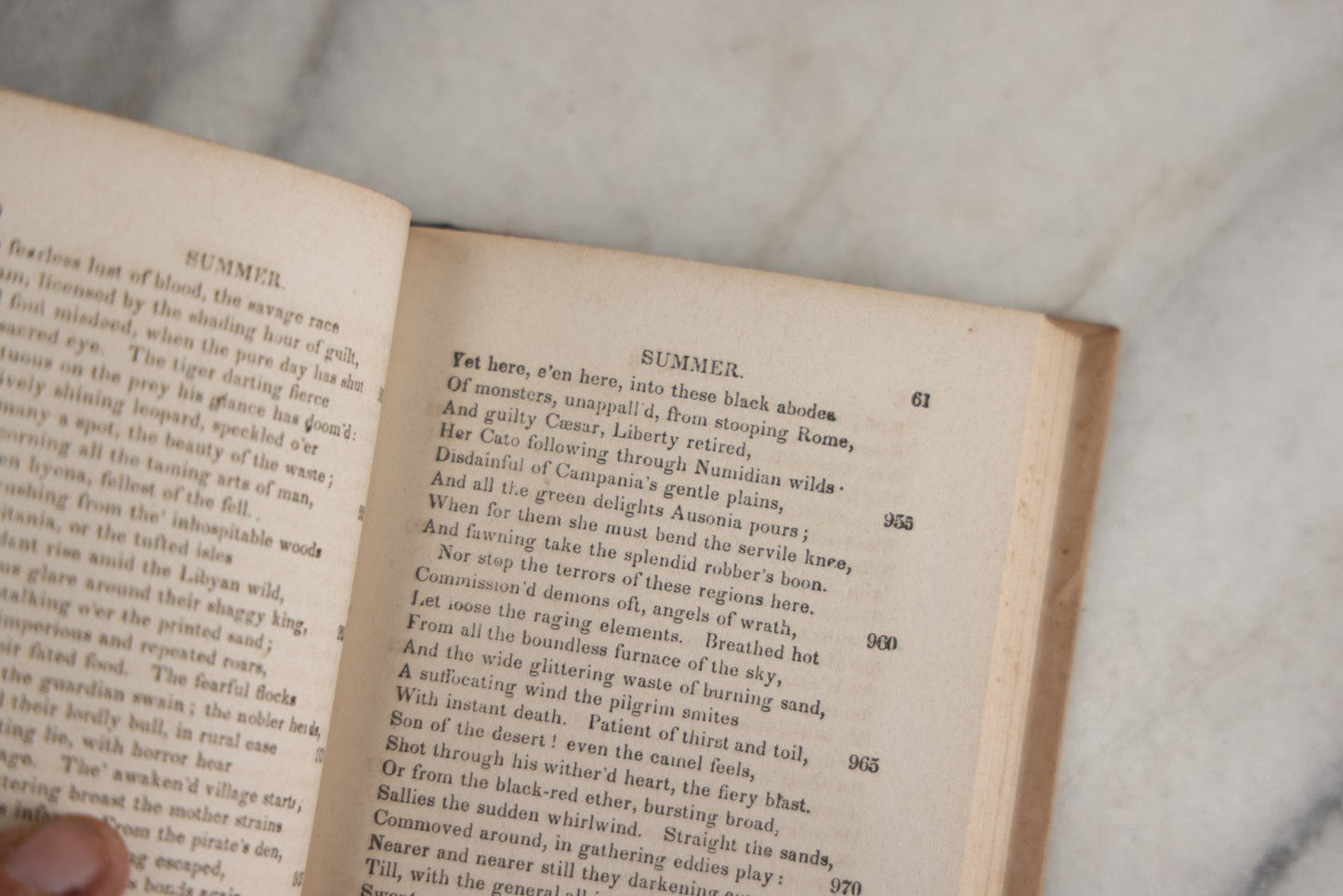 Lot 140 - "The Seasons, A Poem" Antique Poetry Book By James Thomson, Crosby, Nichols, Lee & Co., Publishers, Boston, Circa 1865