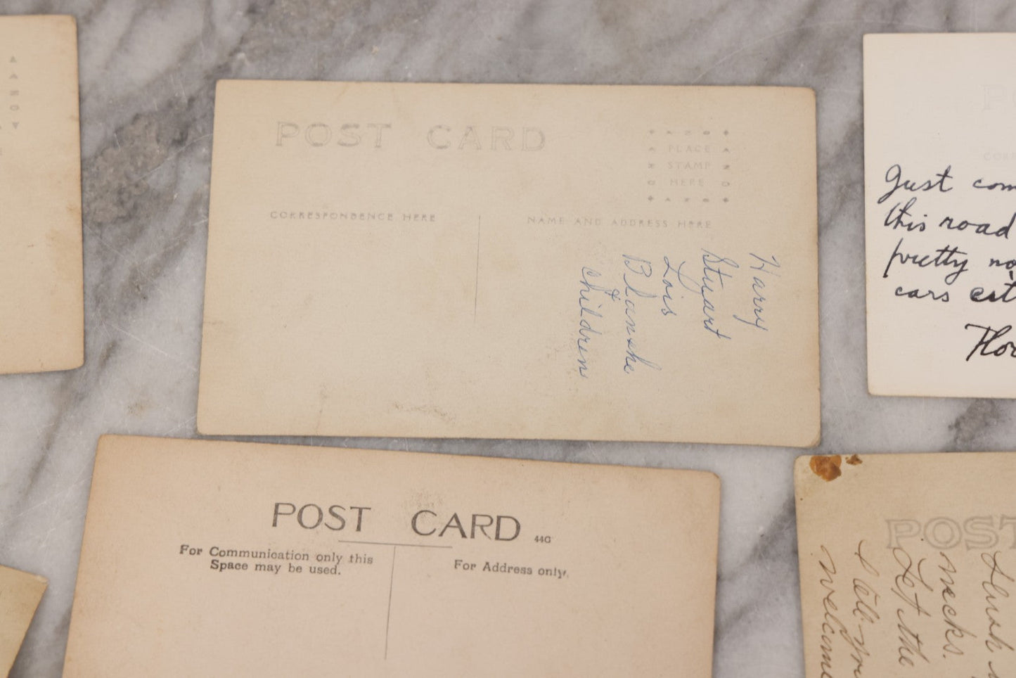 Lot 084 - Grouping Of Ten Antique Real Photo Postcards R.P.P.C. Of Transportation And Locations, Including Early Automobiles, Horse Drawn Carriages, And Landmarks In And Around New Hampshire