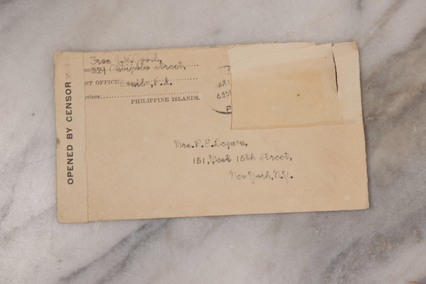Lot 119 - Grouping Of Three Antique Typed & Handwritten Letters Addressed To Mrs. Degnan, New York, 1906-1917, From Her Father Mr. Gooch In The Philippines And Mother Mrs. Gooch In Oakland, Ca