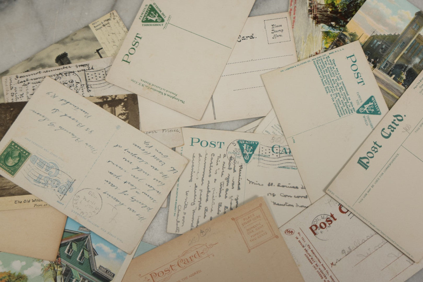 Lot 159 - Grouping Of 20 Vintage And Antique Salem, Massachusetts Postcards Including Old Witch House, Salem Willows, And Boston And Maine Train Depot
