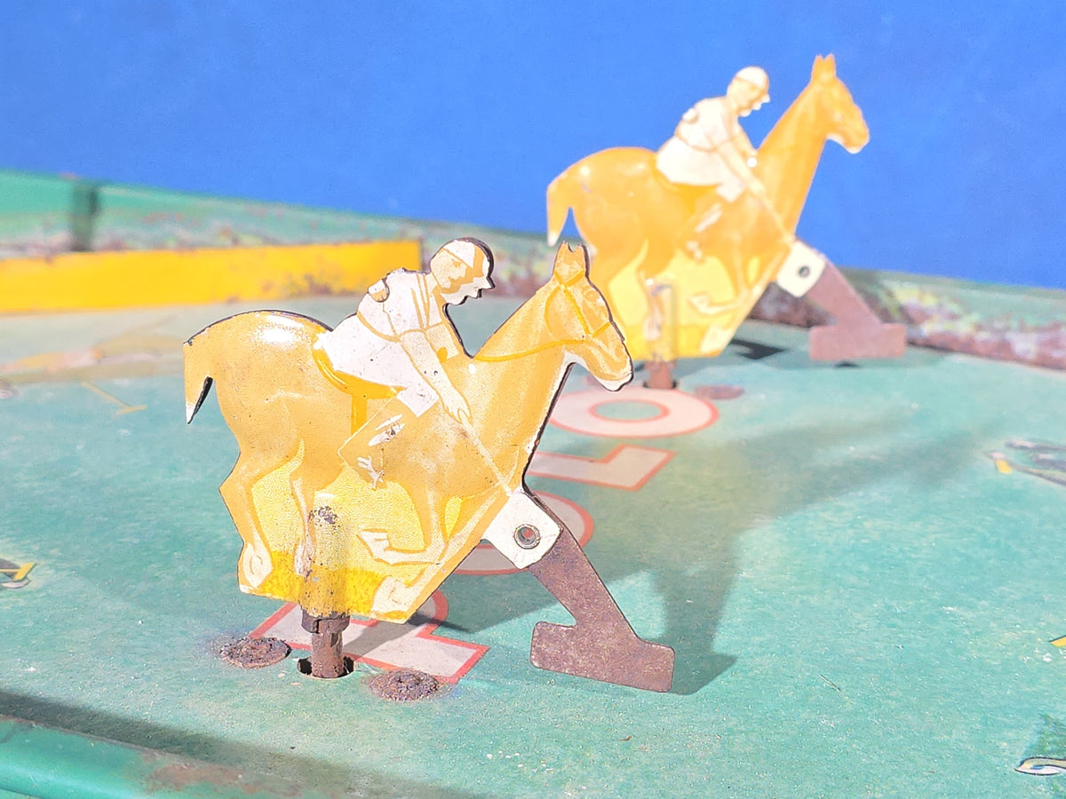 Vintage Carter's Polo Tin Lithograph Tabletop Game with Horse and Rider Figures