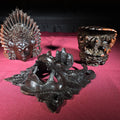 Lot 250 - Trio of Vintage Balinese Carved Wood Masks Including Barong and Headdress Masks, One Signed Puspa Bali