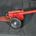 Lot 245 - Vintage Pressed Steel Toy Artillery Cannon on Wheeled Carriage, 14" L