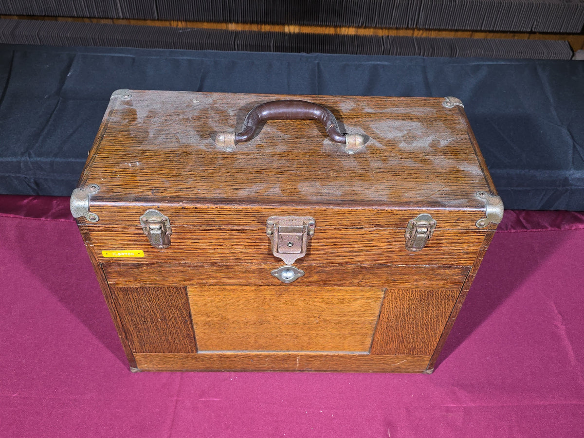 Vintage H. Gerstner & Sons Model 042 Oak Machinist Tool Chest with Contents, Manufactured by H. Gerstner & Sons, Dayton, Ohio