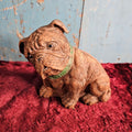 Lot 043 - Wooden Bull Dog With Green Collar, Carnival Prize