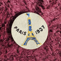 Vintage Paris, France Embroidered Patch, 1937