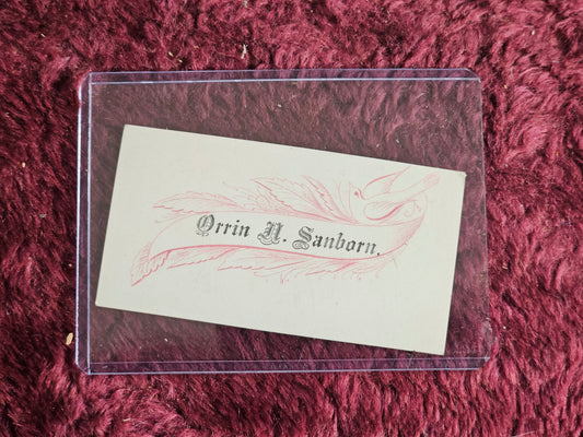 Antique Calling Card, Orrin Sanborn