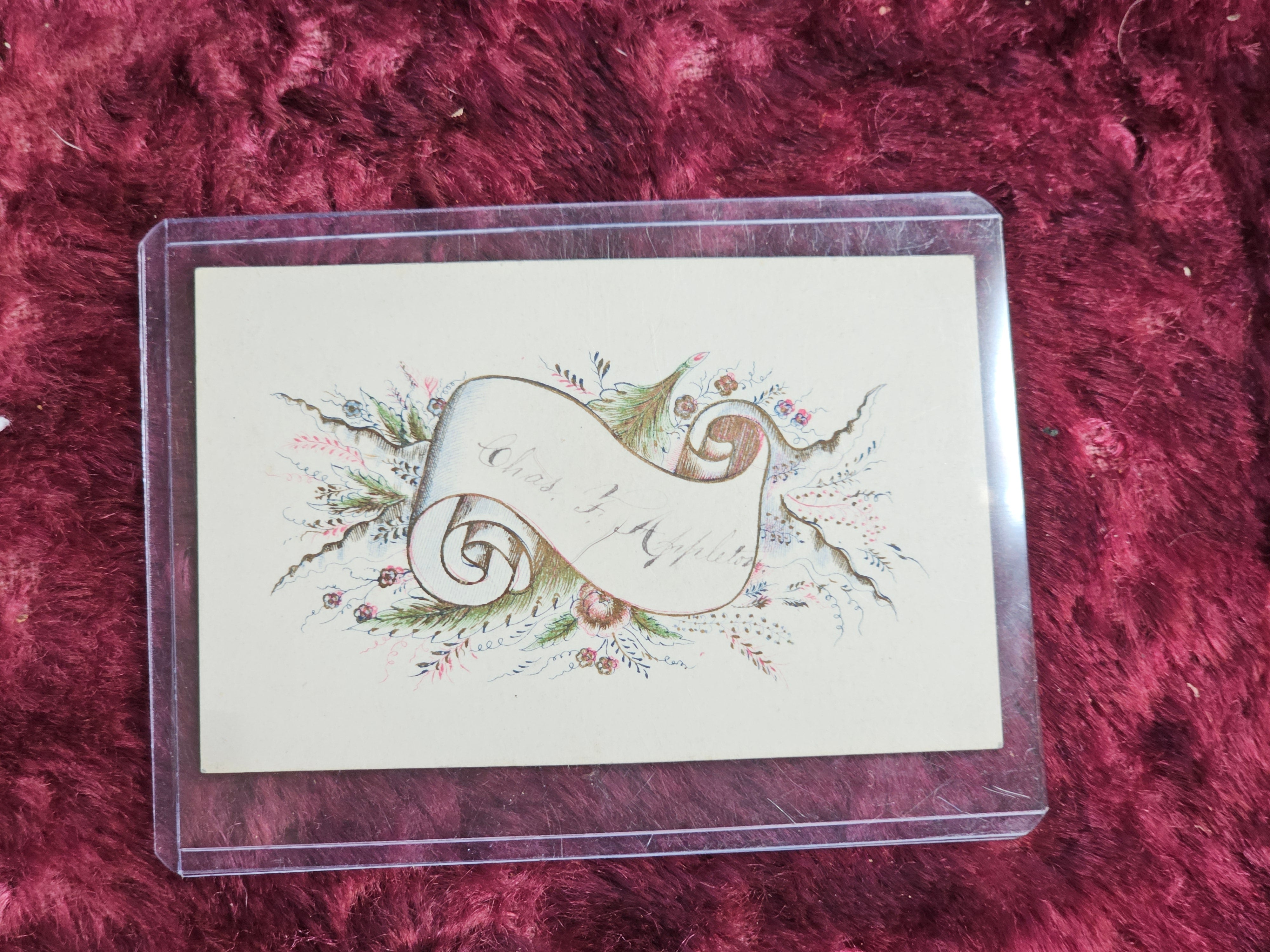Lot 081 - Antique Calling Card, Chas A Appleton – Granite Union Auction ...