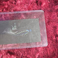 Lot 085 - Antique Calling Card, Colorful Bird, Black Field