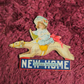 Lot 098 - New Home Sewing Machine Trade Card With Greyhound Dog, Clipped