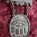 Lot 050 - Antique Odd Fellows I.O.O.F. Metal Badge, Pin Back, F.L.T., All Seeing Eye, Heart In Hand, Idlewood Lodge No. 652, By Schneider, Manufactured In Buffalo, N.Y.