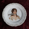 Lot 084 - Antique Plate With Woman's Face, Marked Bavaria