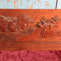 Lot 007 - Antique Wood Carved Horse Racing Plaque With Jockeys And Horses, American, 20Th Century