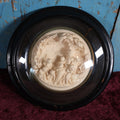 Lot 011 - 19Th Century French Meerschaum Carving In Black Frame With Bubble Glass, Woman Breastfeeding, Surrounded By Children, Damage To Frame