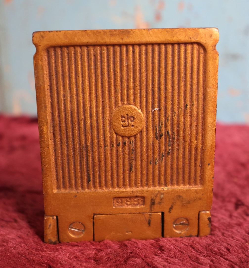 Lot 012 - Antique Egyptian Revival Art Deco Single Book End, Painted Cast Iron, By Cjo Judd Art