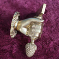 Lot 013 - Antique Solid Cast Brass Hand Fist Holding Sign Bracket