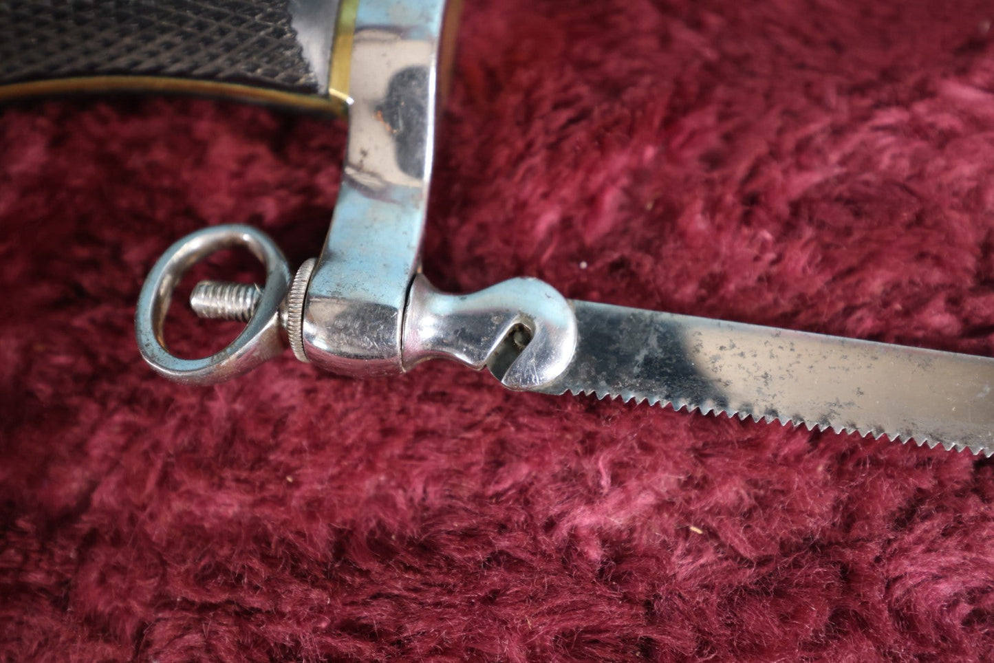 Lot 020 - Antique Surgical Bone Amputation Saw, France, Signed Mathieu A. Paris