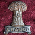 Lot 039 - Antique Cast Alluminum Patrons Of Husbandry Grange Metal Mount Badge