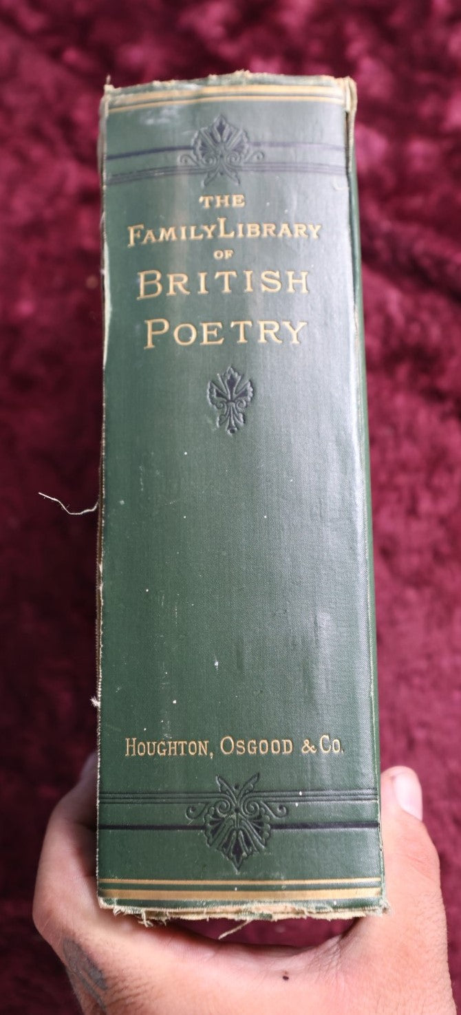Lot 068 - The Family Library Of British Poetry, Antique Book, Edited By James T. Fields And Edwin P. Whipple, 1878 Antique Book, Illustrated