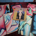 Lot 071 - Original Watercolor Portfolio With Eight Paintings, Erotic, Nude, Ballerina, Abstract, Bright Colors, Signed Egan, 1953