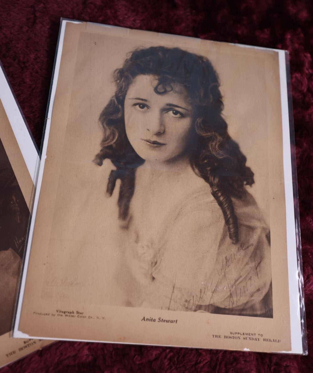 Lot 078 - Grouping Of Three Newspaper Clippings Of Actresses - Blanche Sweet, Beverly Bayne, Anita Stewart - Boston Sunday Herald Supplement