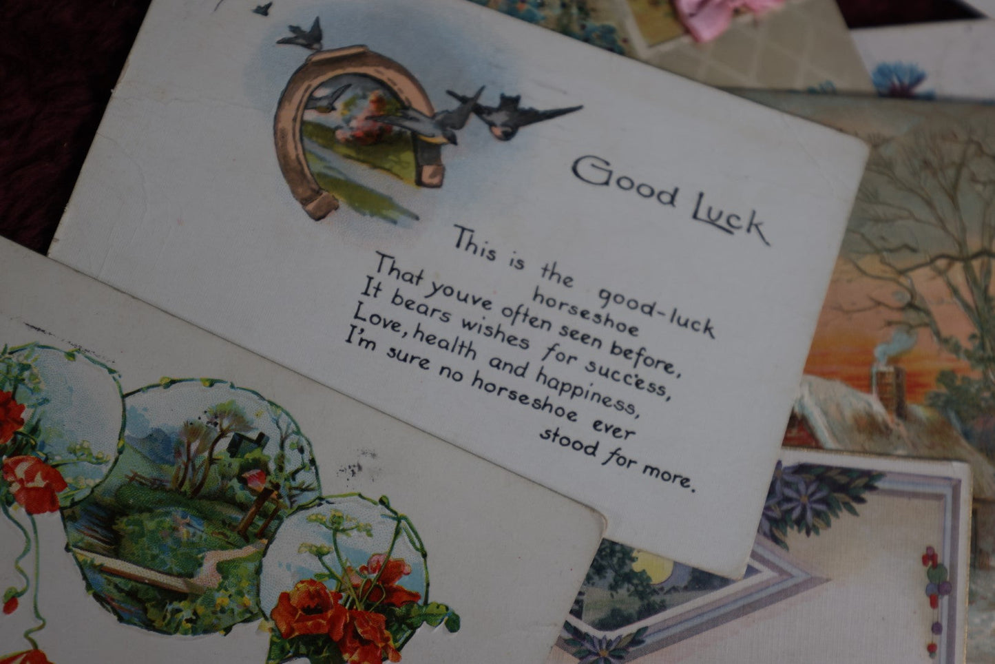 Lot 102 - Grouping Of 26 Vintage And Antique General Greeting, Birthday, Good Luck Postcards
