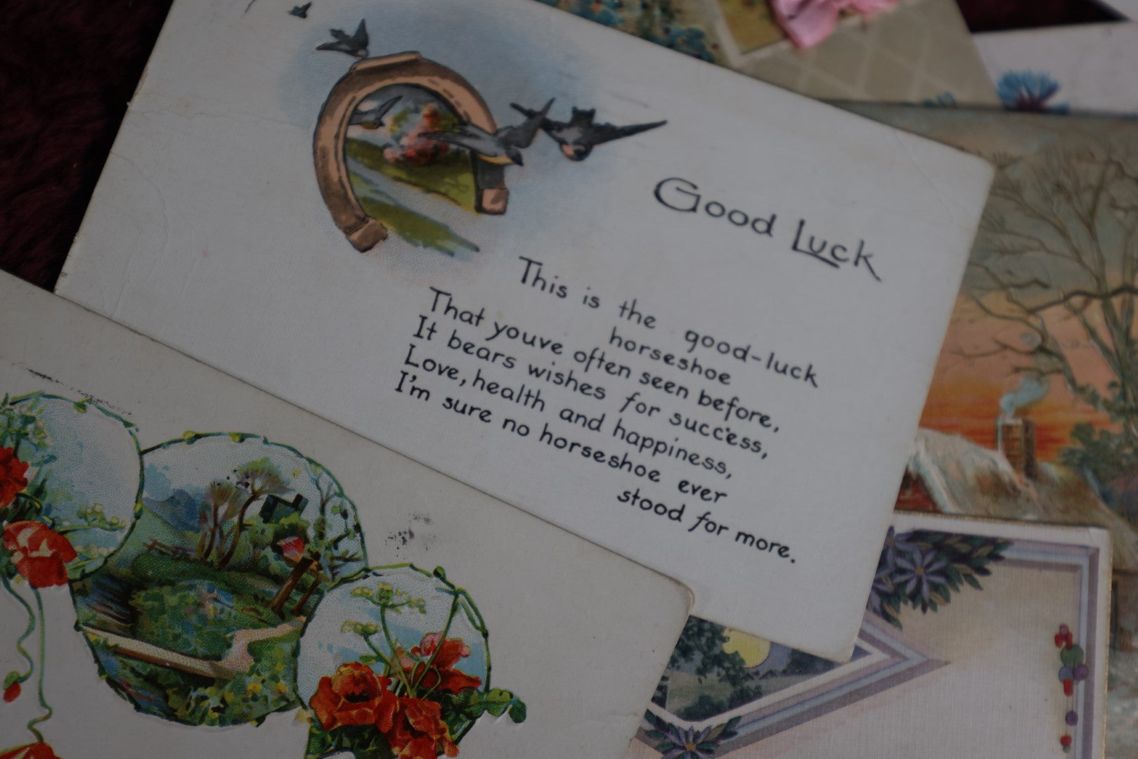 Lot 102 - Grouping Of 26 Vintage And Antique General Greeting, Birthday, Good Luck Postcards