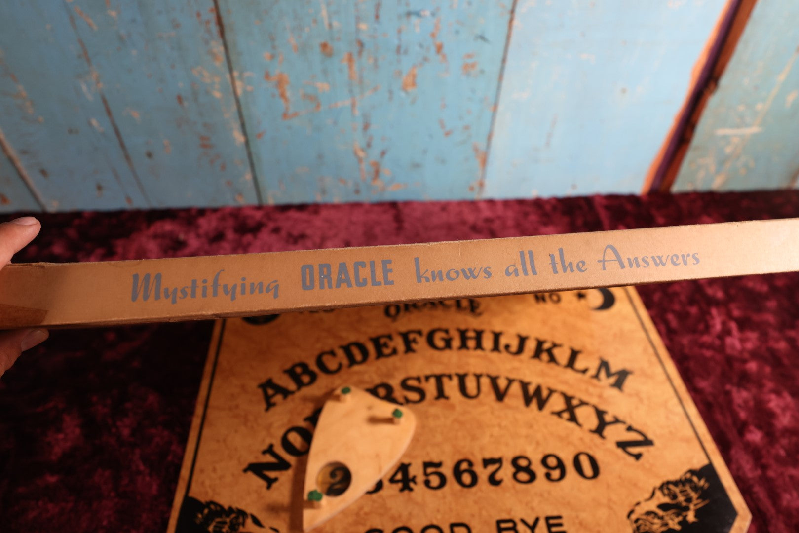 Lot 001 - William Fuld "Mystifying Oracle" Ouija Board With Box And Original Planchette, Patent No. 114,534, Circa 1939