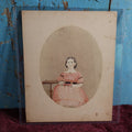 Lot 011 - Victorian Photo Portrait Of Dorothy Felicia Perley, Hand Painted And Tinted, Born June 15th, 1854, Photographed April 16th, 1861 - Book In Lap