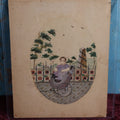 Lot 015 - Victorian Photo Portrait Of Lola Gertrude Perley, Hand Painted And Tinted, Born April 16th, 1859, Photographed April 16th, 1861 - Note Story About Getting Child To Pose For Photo, Unusual Pram