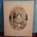 Lot 016 - Victorian Photo Portrait Of  Sarah Elizabeth Wells, Wife Of Stephen Perley, Hand Painted And Tinted, Married April 6th, 1847 Clinton Rock, Wisconsin, Photographed Circa 1861