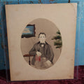 Lot 017 - Victorian Photo Portrait Of George Amasa (?) Perley, Hand Painted And Tinted, Born November 18th 1849, Photographed April 16th, 1861