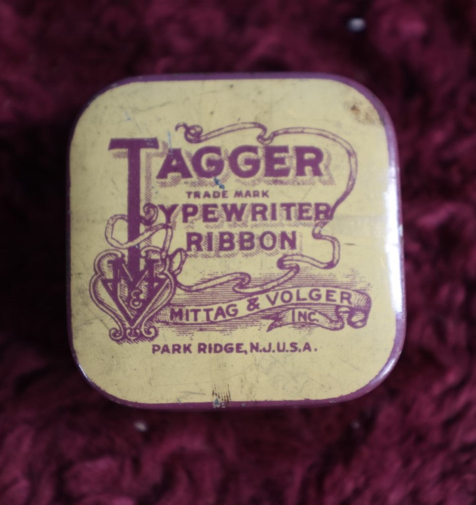 Lot 048 - Antique Tagger Typewriter Ribbon Tin By Mittag Volger Inc. P ...