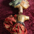 Lot 075 - Antique Hand Carved Thai Or Indonesian Puppet Head, Wooden, Hand Painted, With Partial Body And Clothes