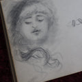 Lot 076 - Antique Sketchbook Of Jean MacLeod, East Wakefield, New Hampshire, 1883, Full Of Incredible Original Pencil Sketches And Drawings