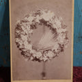 Lot 095 - Antique Cabinet Card Photograph Of Floral Wreath, Likely Funeral Memorial, By J.P. Haseltine, Artist Photographer, Lancaster, New Hampshire