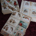Lot 106 - Three Piece Trade Card Scrapbook Page Lot, Various Cards, Owls, Babies, More