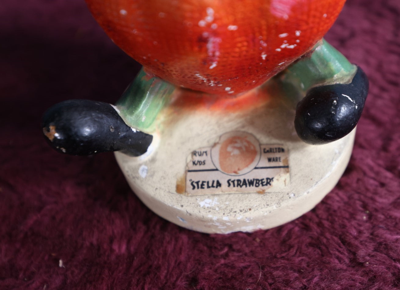 Lot 123 - Vintage Stella Strawberry Chalkware Figure, By Carlton Ware