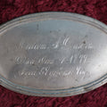 Lot 161 - Casket Plaque For Marriom A. Durgan, Died January 4, 1879, 57 Years Old