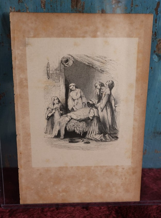 Lot 015 - Antique Engraving, "The Malabar Women Washing The Body Of Virginia" From The Novel Paul Et Virginie By Jacques-Henri Bernardin De Saint-Pierre