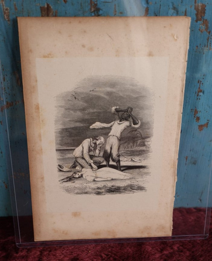 Lot 016 - Antique Engraving, "The Body Of Virginia Found In The Sand" From The Novel Paul Et Virginie By Jacques-Henri Bernardin De Saint-Pierre